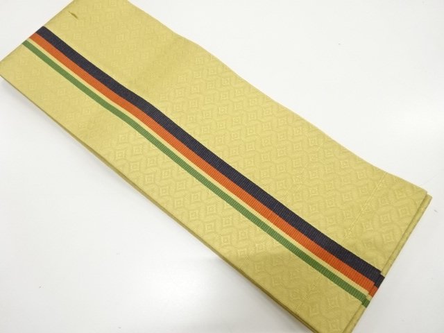 JAPANESE KIMONO / STRIPE / CLOISONNE WEAVE PATTERN HANHABA OBI